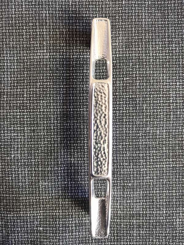 Vintage metal door handles silver x 5