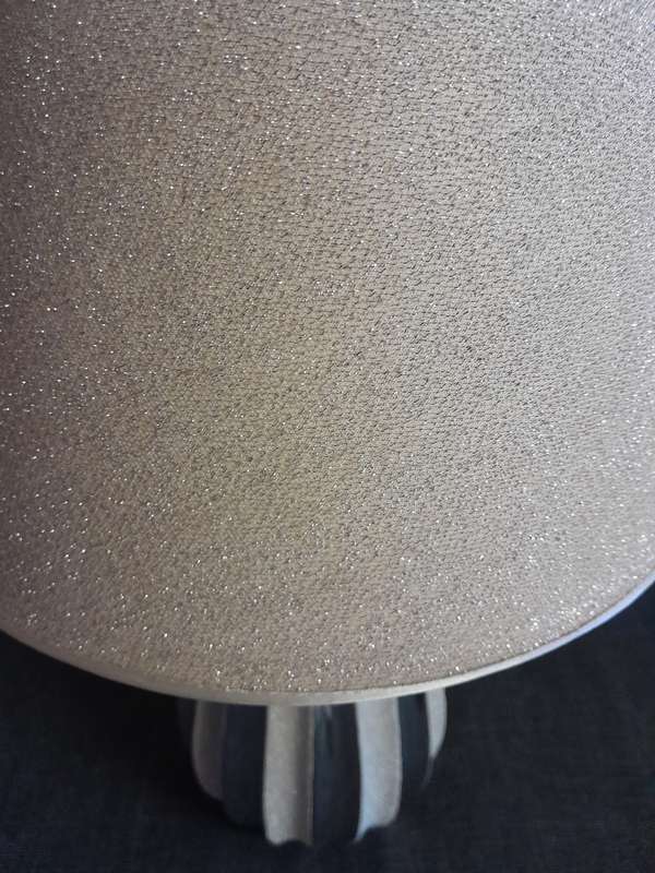 Beautiful Silver and Cream table lamp lampshade