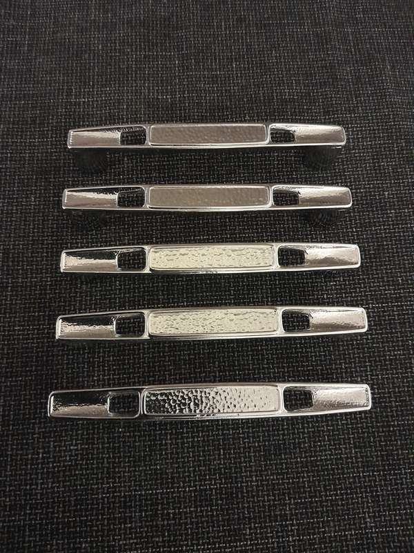 Vintage metal door handles silver x 5