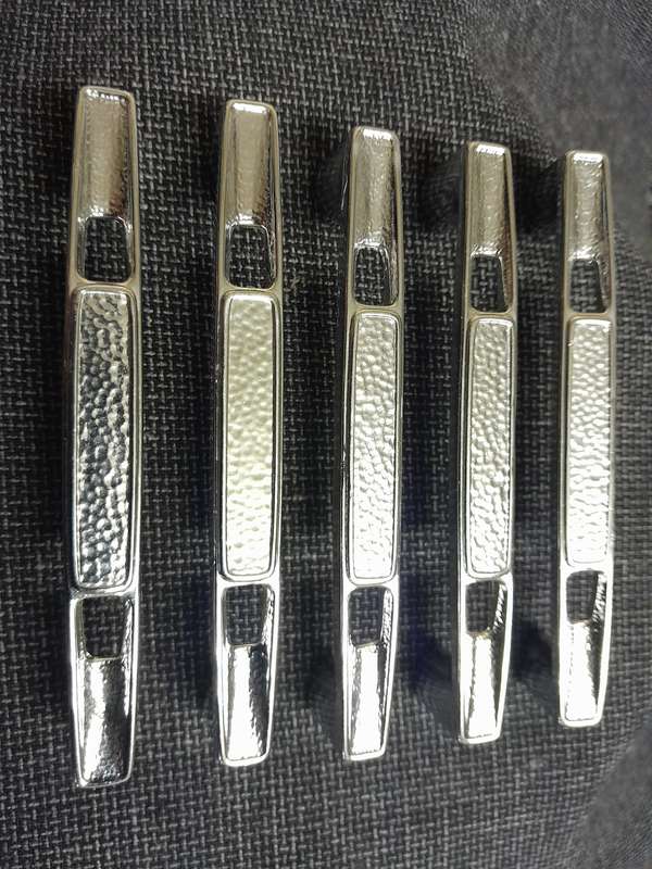 Vintage metal door handles silver x 5
