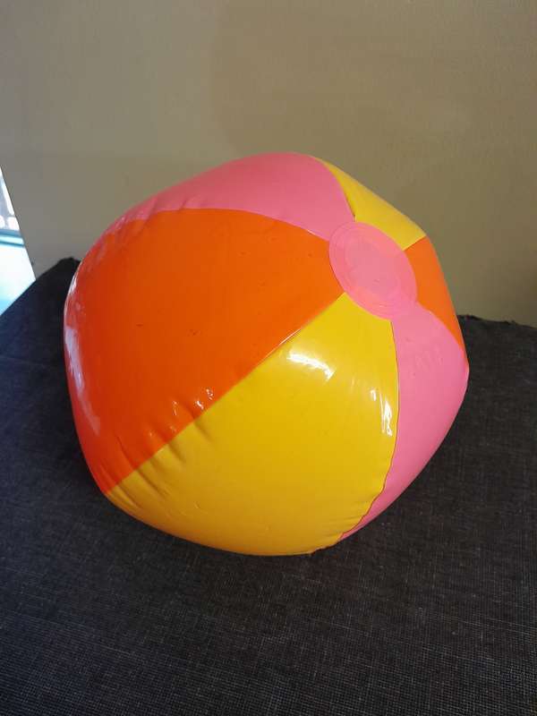 Inflatable colorful beach ball