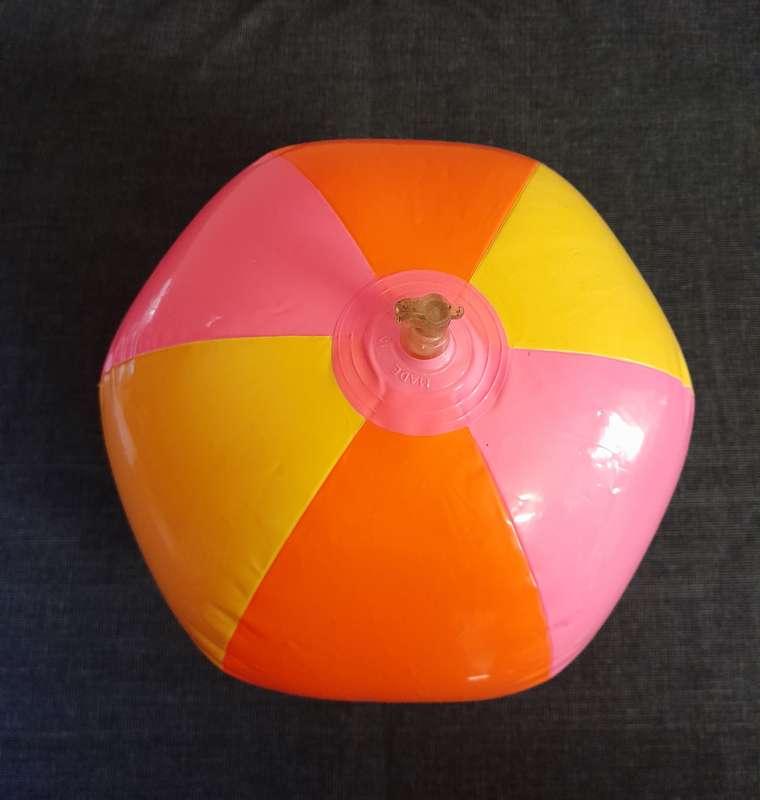 Inflatable colorful beach ball