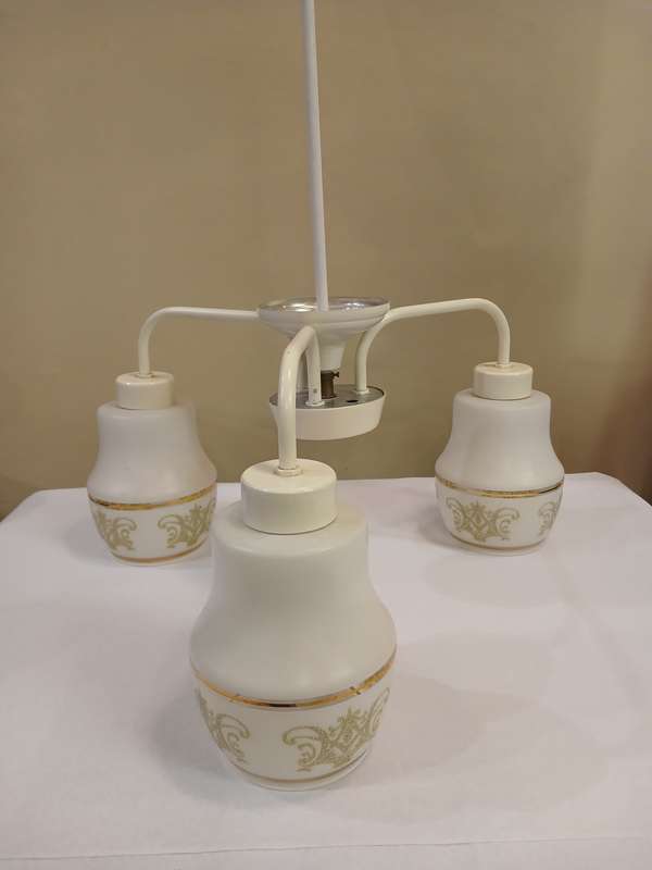Vintage chandelier 3 arm light fittings X 2