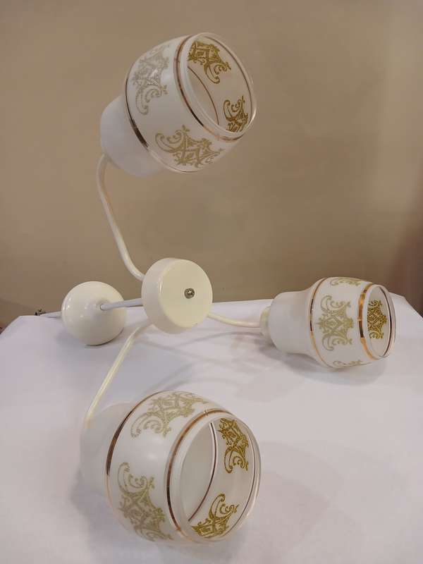 Vintage chandelier 3 arm light fittings X 2