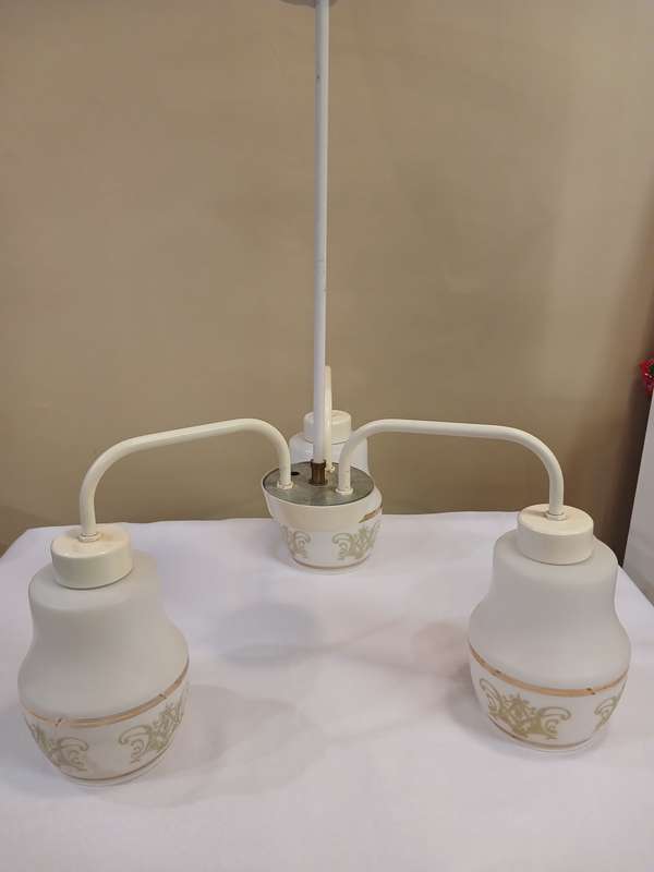 Vintage chandelier 3 arm light fittings X 2