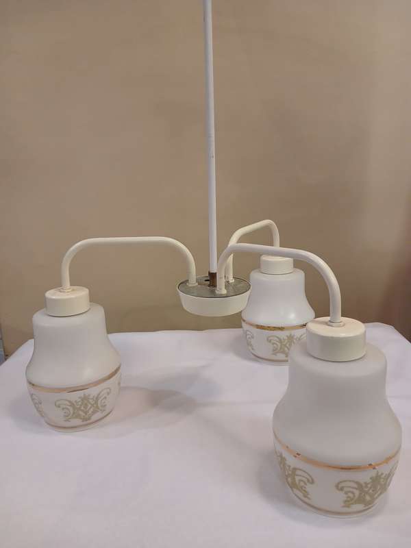 Vintage chandelier 3 arm light fittings X 2