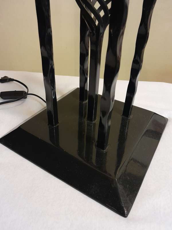 Wrought iron floor lamp stand
