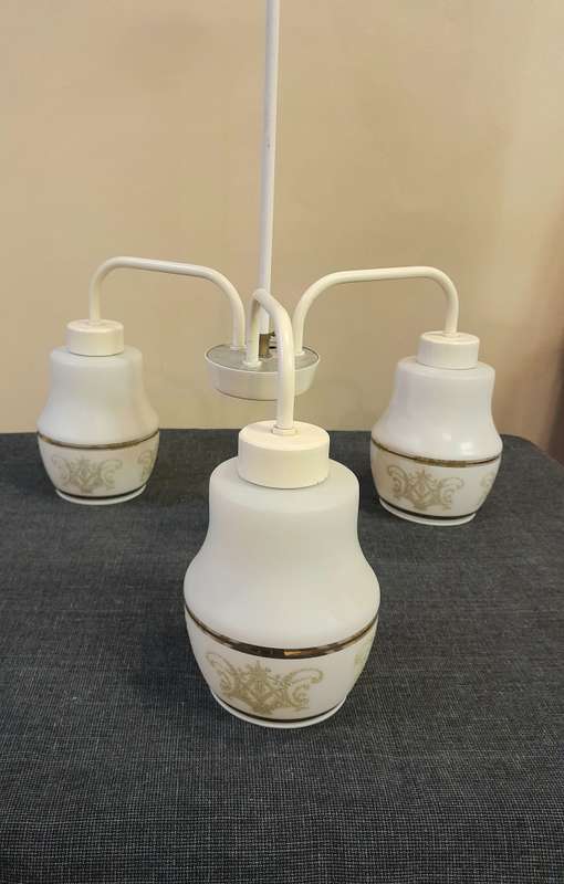 Vintage chandelier 3 arm light fittings X 2