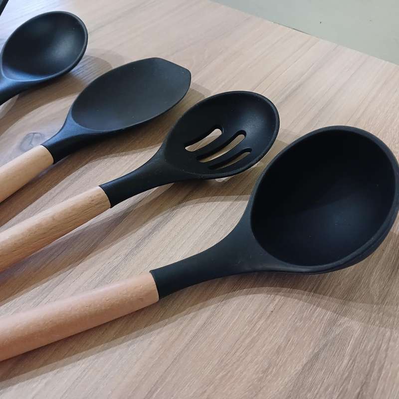 Silicone kitchen spoon set 5 piece