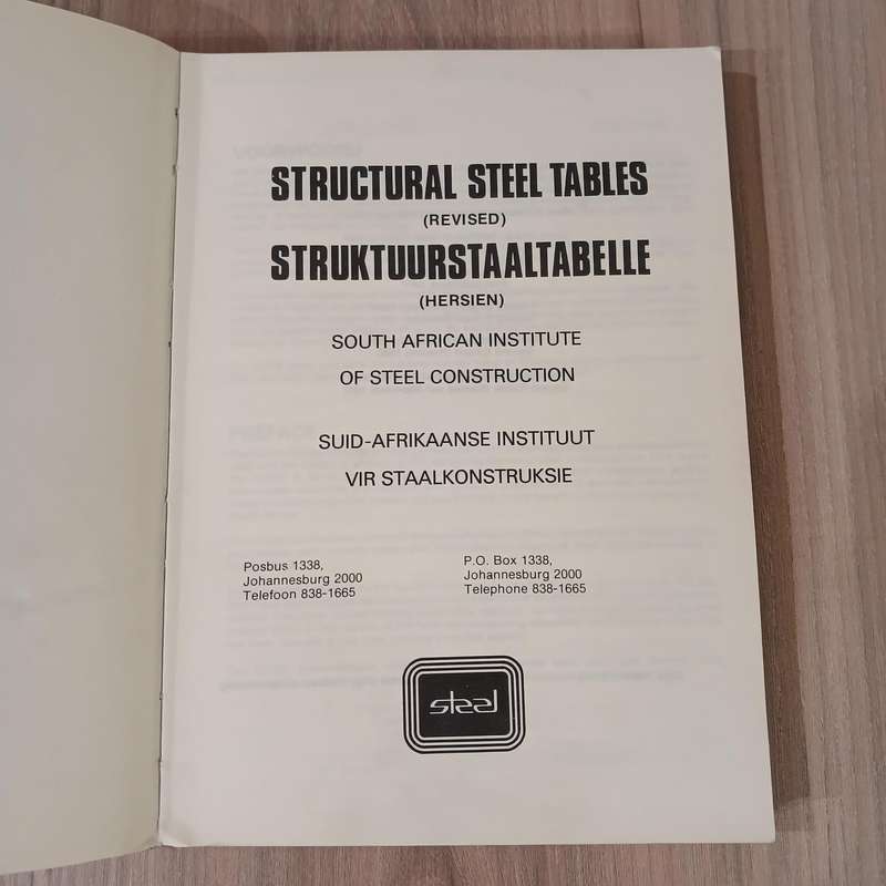 Structural Steel Tables (Blue Book)