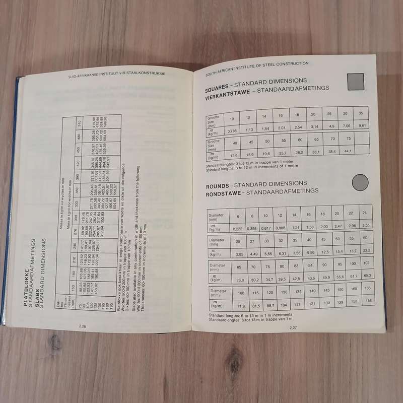 Structural Steel Tables (Blue Book)