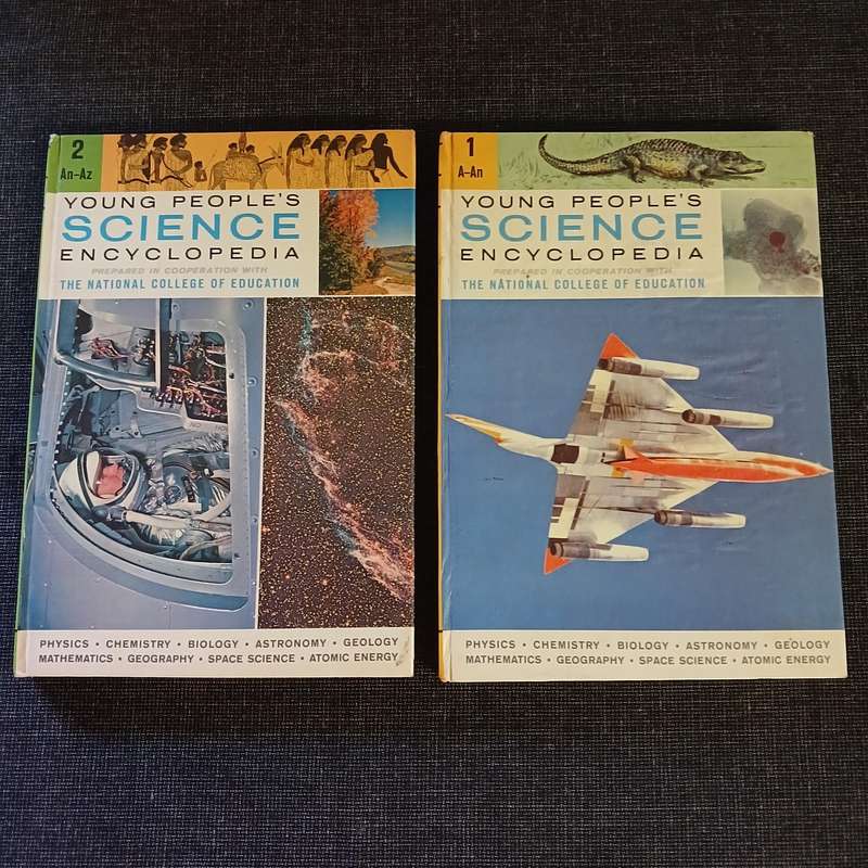 3x books: Young People's Science Encyclopedia 1  and 2 + Nature Library: The Mountains