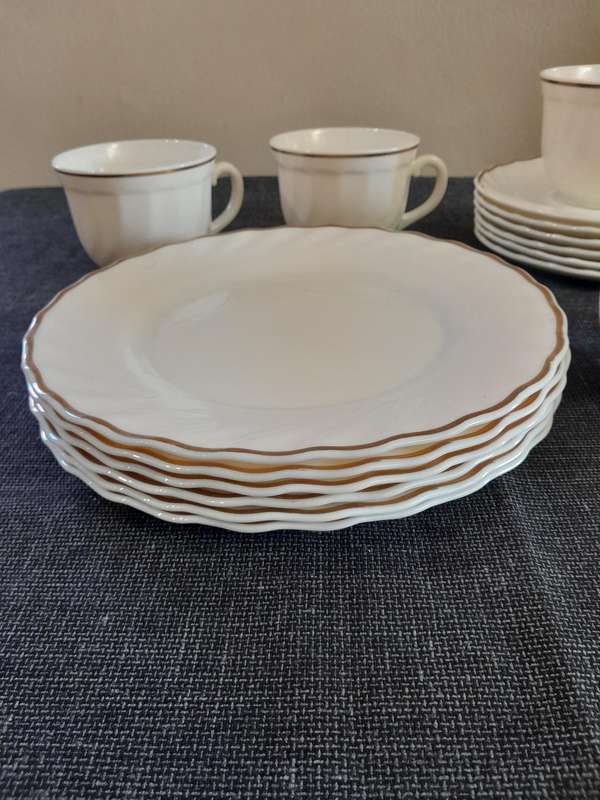 Vintage White Gold Rim French Tea Set 18pc