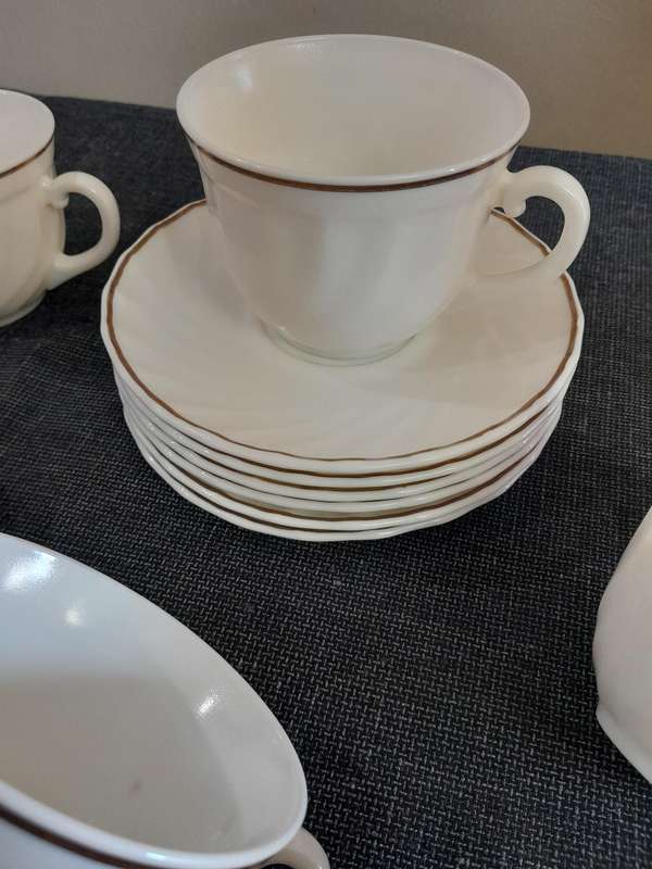 Vintage White Gold Rim French Tea Set 18pc
