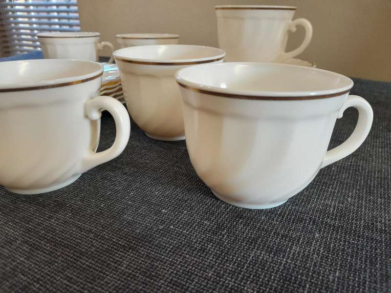 Vintage White Gold Rim French Tea Set 18pc