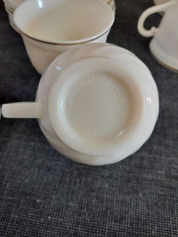 Vintage White Gold Rim French Tea Set 18pc