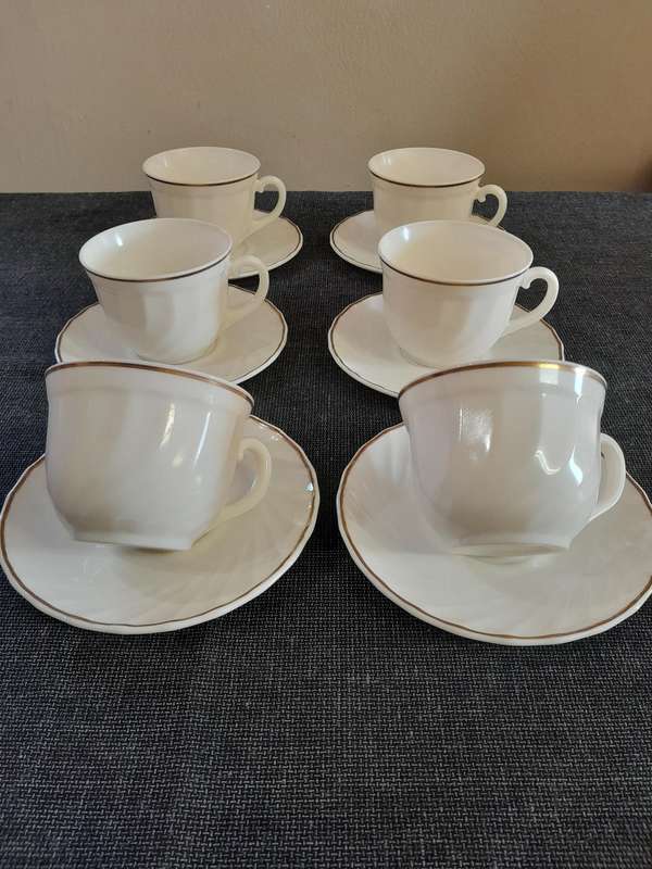 Vintage White Gold Rim French Tea Set 18pc