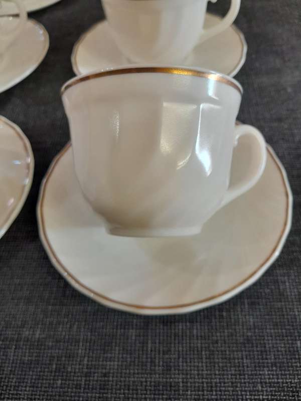 Vintage White Gold Rim French Tea Set 18pc