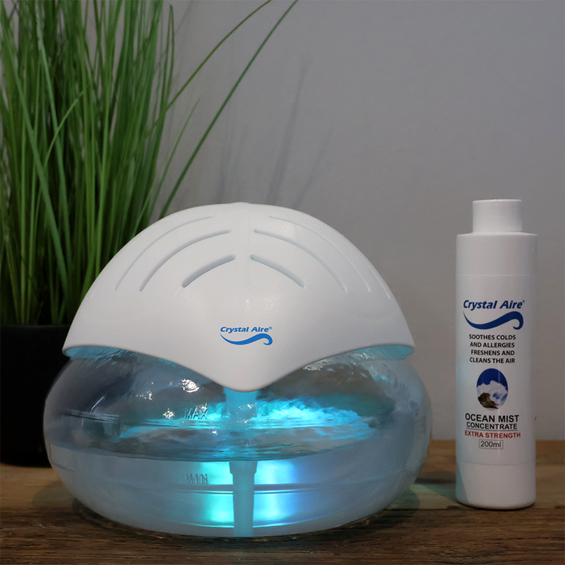 Crystal Aire LED purifier plus 200ml Ocean Mist concentrate bundle