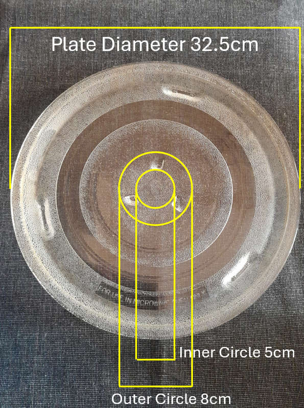 Microwave oven glass plate 32.5cm SHARP Vintage