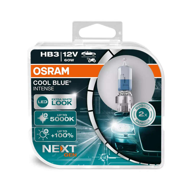 OSRAM Cool Blue Intense Series H1, H4, H7, HB3 or HB4 Set (5000k)