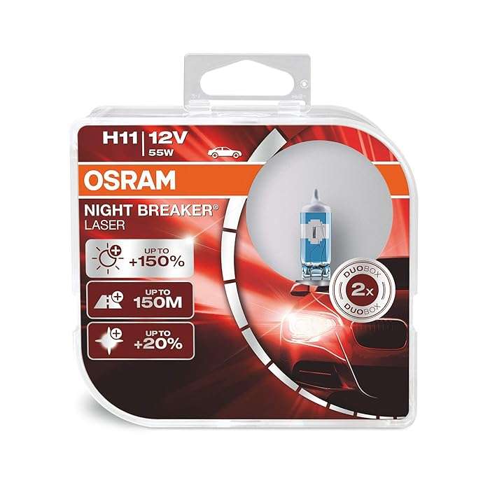 OSRAM Night Breaker Laser Set H1, H3, H4, H7, H8, H11, HB3 or HB4