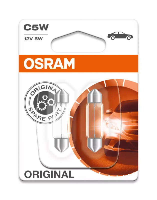 OSRAM Premium 12V Range: C5W, P21/W, P21/5W or P21W Amber bulb (Standard)