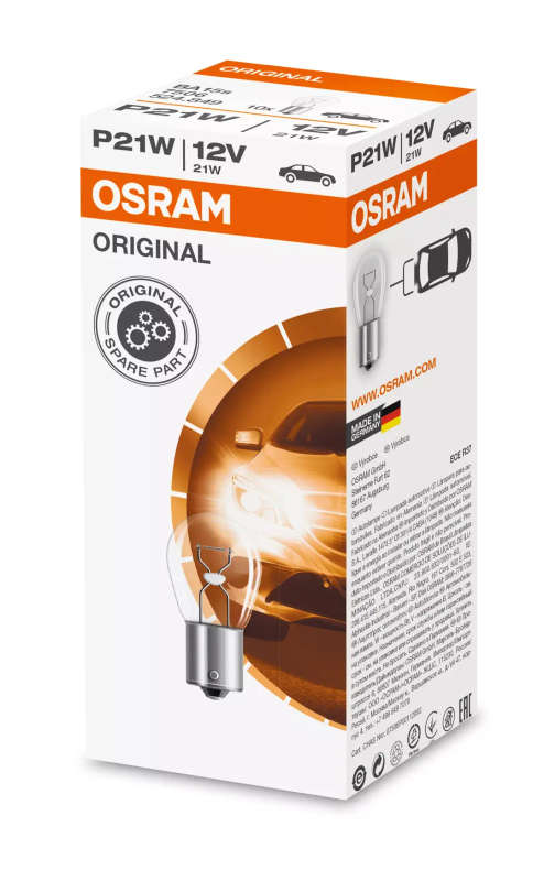 OSRAM Premium 12V Range: C5W, P21/W, P21/5W or P21W Amber bulb (Standard)