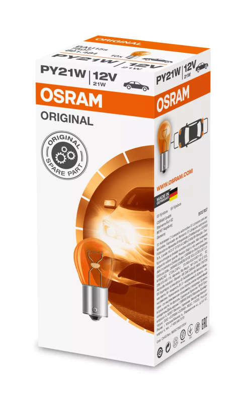 OSRAM Premium 12V Range: C5W, P21/W, P21/5W or P21W Amber bulb (Standard)