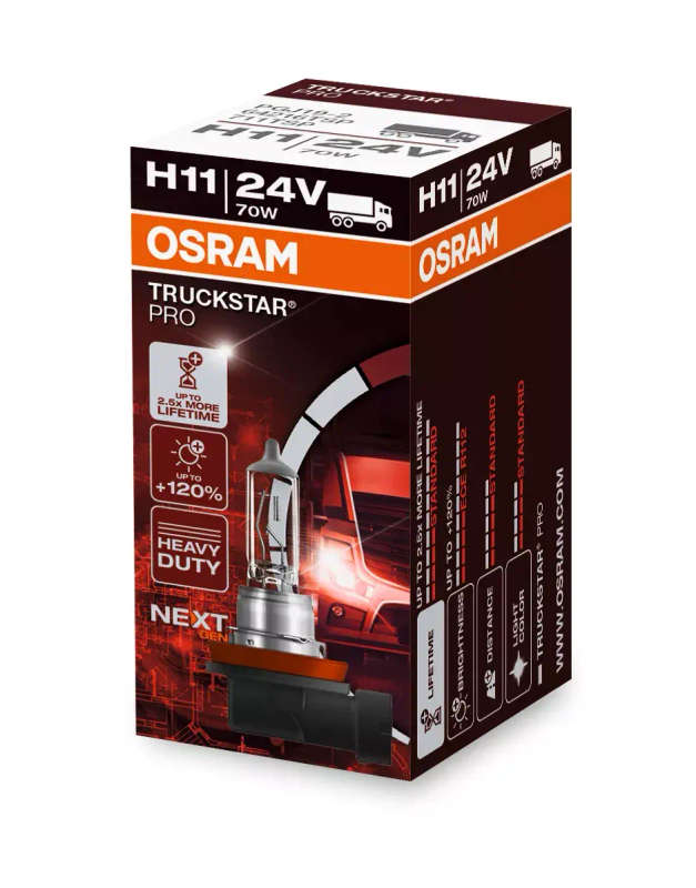 OSRAM 24V Truckstar Series H1, H4, H7, H3 or H11