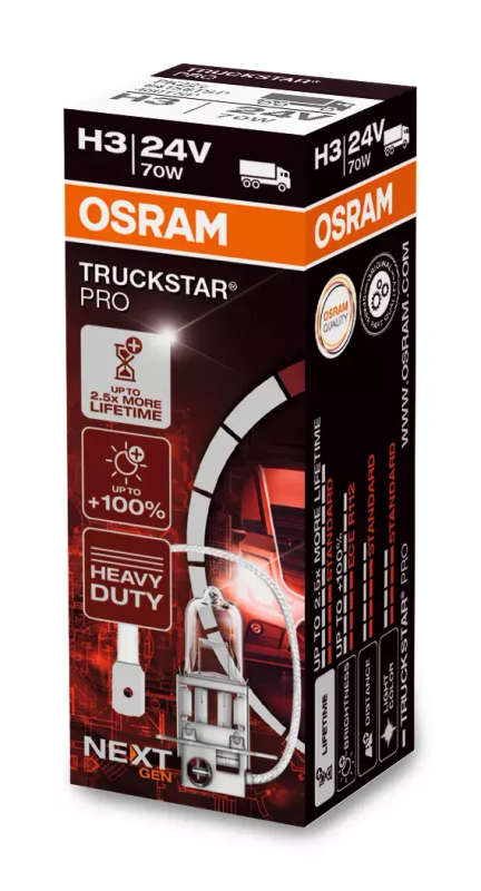OSRAM 24V Truckstar Series H1, H4, H7, H3 or H11