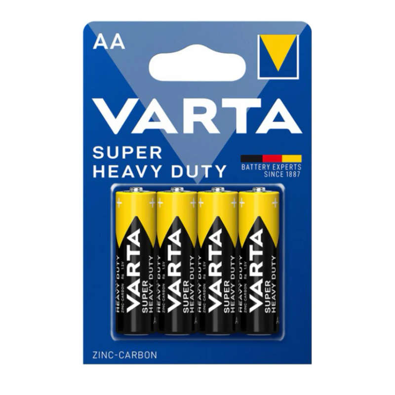 Varta Battery Range AA(Alkaline), AA or AAA (Zinc Carbon)