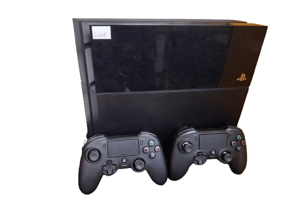 PLAYSTATION 4 WITH 2X REMOTES AND 2X GAMES