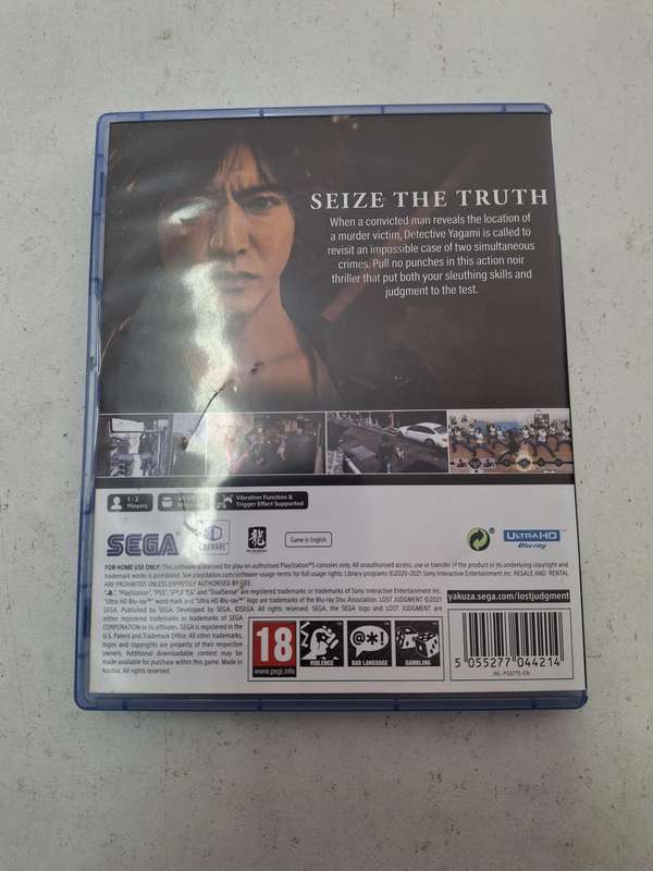LOST JUDGMENT PS5 GAME