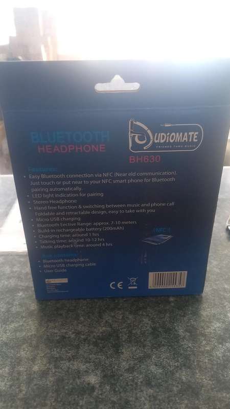 AUDIOMATE BLUETOOTH HEADPHONES BLACK