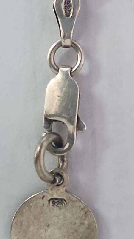 19CM BRACELET WITH DISC - 925 STERLING SILVER - 5.7GRAM