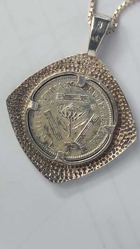 1940 3 DARIUS GEORGIVS VI REX IMPERATOR COIN ON 25CM CHAIN 925 STERLING SILVER
