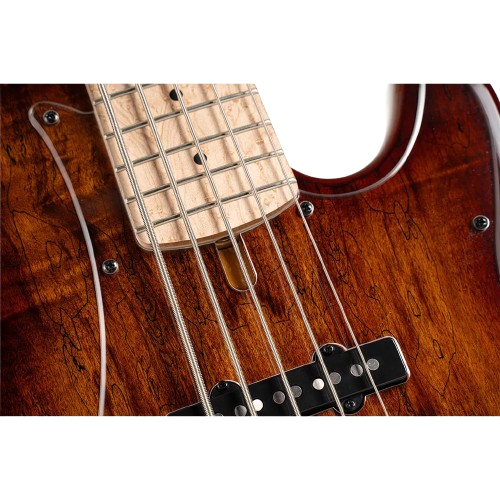 CORT GB FUSION 5 ABB 5 STRING BASS GUITAR, ALDER BODY WITH SPALTED MAPLE TOP, ROSEWOOD FRETBOARD, AN