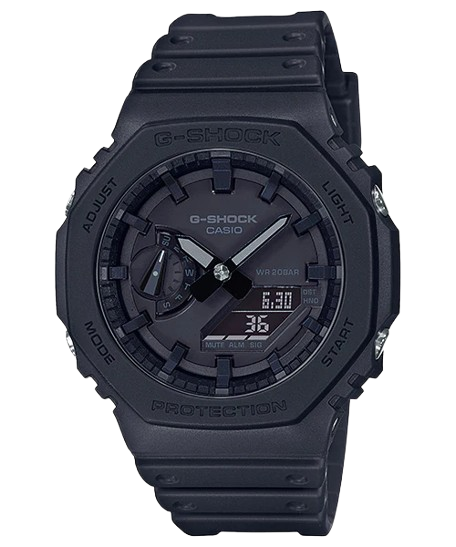CASIO GA-2100-1A1DR GSHOCK C CORE ANADIGI BLK WATCH