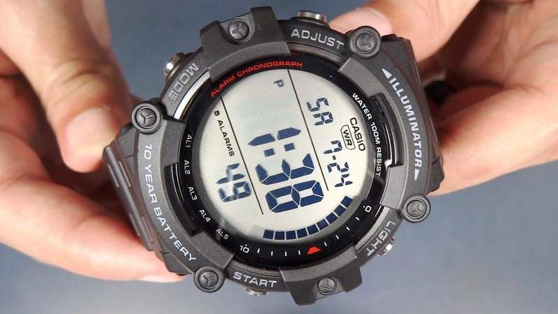 CASIO AE-1500WH-1AVUDF DIGITAL WORLD TIME BLACK WATCH