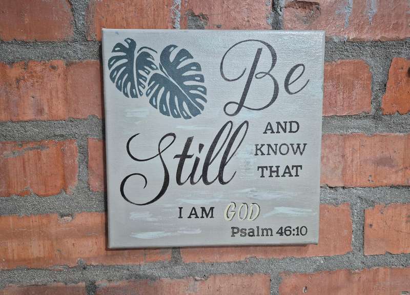 Holy Spirit Inspirational Quote Canvas Art - Hand Painted