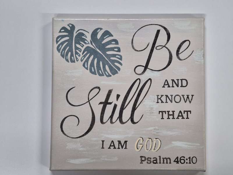 Holy Spirit Inspirational Quote Canvas Art - Hand Painted