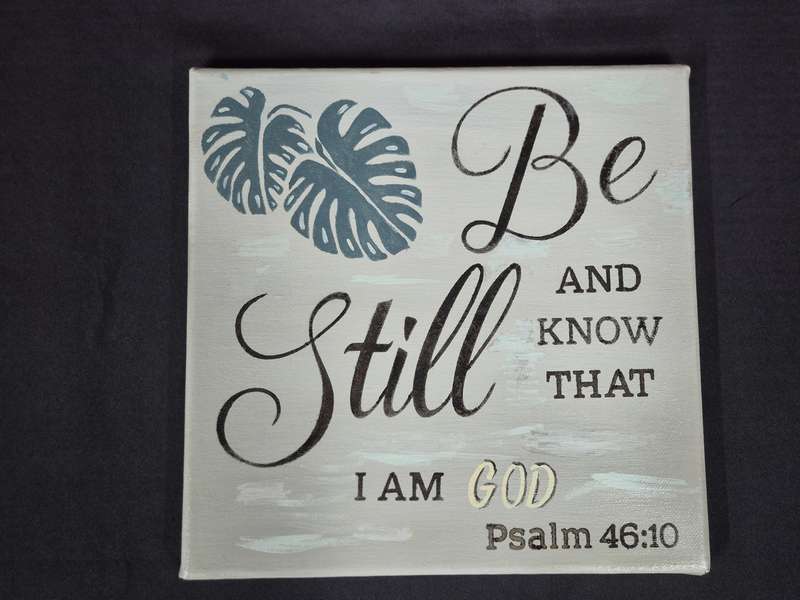 Holy Spirit Inspirational Quote Canvas Art - Hand Painted