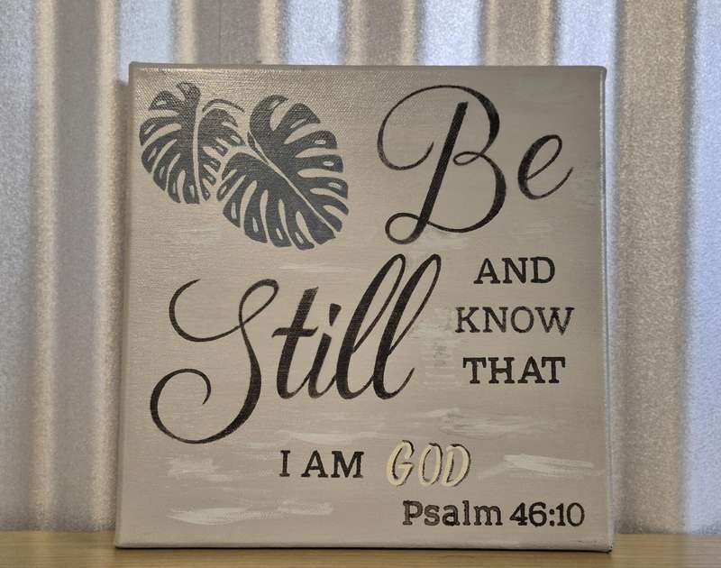 Holy Spirit Inspirational Quote Canvas Art - Hand Painted