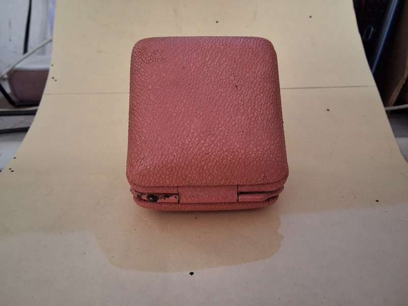 Antique Kaiser Germany 2 Rubis Pink Cased Travel Clock - Not Working