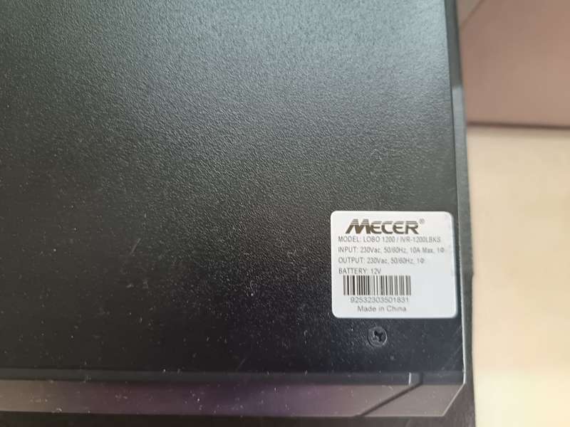 Mecer 1200VA/720W with batteries