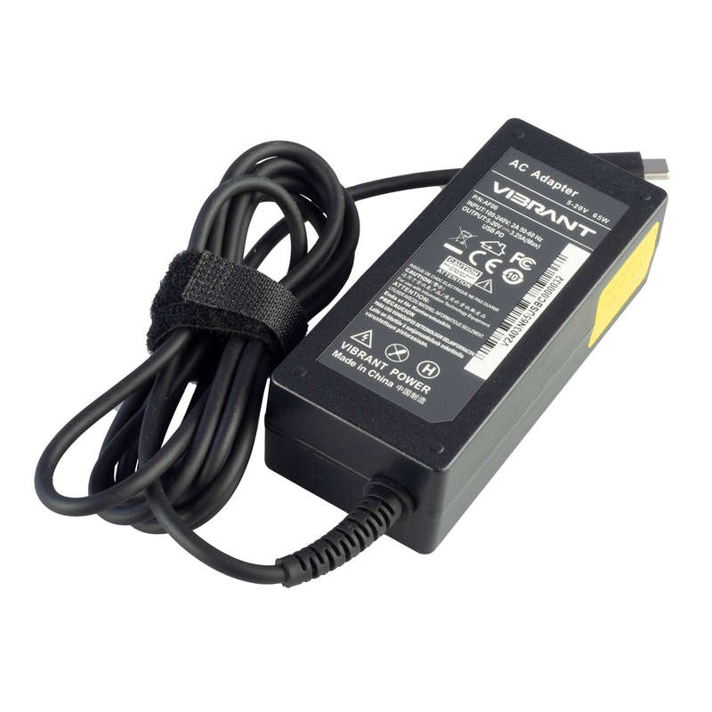 Vibrant 65W USB-C Desktop Charger for Acer, ASUS, Dell, HP and Lenovo Laptops