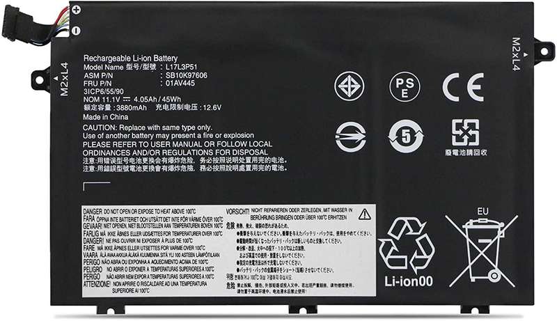 Vibrant battery for Lenovo ThinkPad E480 E580 R480 R580 (P/N 01AV445 01AV447 L17L3P51)