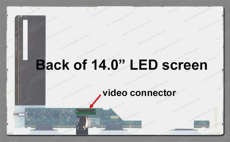 14.0" WXGA LCD Screen - LED Backlight - Glossy Surface - Standard 40-Pin Bottom-Left Connector