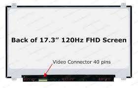 17.3" FHD LCD Screen - 40-Pin eDP Bottom-Left Connector - Matte Surface - IPS Panel - Slim Profile